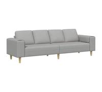 Bucmath Canapé de Salon Gris Nuage en Polyester 250 x 77 x 76 cm, canapé Convertible modulable avec méridienne, Banquette réversible pour Salon séjour Chambre Bureau Moderne scandinave