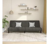 Bucmath Canapé-lit 2 places en velours gris foncé avec cadre en bois - 200 x 84,5 x 69 cm - Canapé confortable pour salon, home cinéma, petites pièces