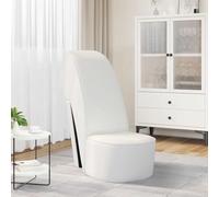Bucmath Chaise en forme de chaussure à talons hauts, cuir synthétique blanc, 43 x 82,5 x 85,5 cm, design unique pour chambre à coucher, salon et salon, assise confortable pour adultes