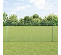 Bucmath Clôture en fil soudé avec poteaux - 10 x 1,4 m - Filet vert - Résistant aux intempéries - Clôture de sécurité robuste - Pour jardin, terrasse, balcon, brise-vue - Éléments de clôture flexibles