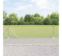 Bucmath Clôture hexagonale avec socle en béton - 100 x 0,5 m - Grille en acier galvanisé pour jardin, terrasse, terrain - Brise-vue - Protection contre le vent et la sécurité - Résistant aux