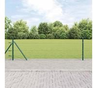 Bucmath Clôture hexagonale avec socle en béton, 50 x 0,5 m, éléments de clôture en acier revêtu de PVC pour jardin, terrasse, balcon, brise-vue, pare-vent, limitation de sécurité pour chien et chat