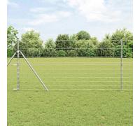 Bucmath Clôture sauvage galvanisée à chaud - 1000 x 120 x 0,18 cm - Éléments de clôture en fer - Protection contre le vent - Clôture de jardin pour l'extérieur