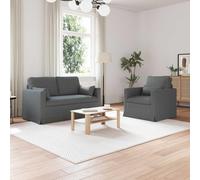 Bucmath Ensemble de canapés 2 pièces Gris foncé en Tissu modulable et Convertible 139 x 78 x 80 cm Banquette réversible pour Salon séjour Bureau Chambre Moderne