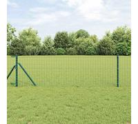 Bucmath Euroclôture verte 0,8 x 25 m en fer enduit de PVC pour jardin, terrasse, balcon avec design robuste, résistante aux intempéries, montage facile, idéale pour l'intimité