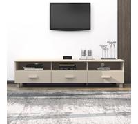 Bucmath Hamar - Meuble TV marron miel - 158 x 40 x 40 cm - En pin massif - Avec 3 tiroirs et 3 compartiments - Pour salon, chambre à coucher, centre de divertissement