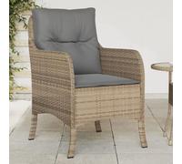 Bucmath Lot de 2 chaises de jardin avec coussins, mélange de rotin synthétique, 58,5 x 67 x 86 cm, résistantes aux UV, aux intempéries, pour balcon, terrasse, jardin, charge maximale : 110 kg