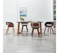 Bucmath Lot de 4 chaises de salle à manger, grises, housse en tissu, cadre en bois court, 53 x 52 x 70 cm, chaises de cuisine confortables pour salle à manger, design moderne, confort d'assise élevé