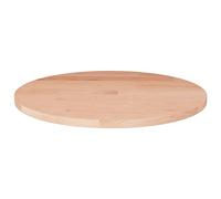 Bucmath Plateau de table rond Ø 50 x 1,5 cm en chêne massif non traité, plateau de table durable pour table basse, table d'appoint, table de bar, panneau de construction de meubles, design rustique