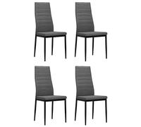 Bucmath Sillas de Comedor - Lot de 4 chaises de salle à manger - Revêtement en tissu gris clair - Cadre en métal - 43 x 44 x 96 cm - Rembourrage confortable - Chaises de cuisine modernes pour salle à