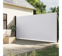 Bucmath Store latéral extensible blanc - 220 x 300 cm - Résistant aux intempéries - Résistant aux UV - Pour balcon, terrasse, jardin, brise-vue - Avec accessoires de montage pour une protection privée