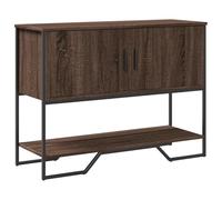 Bucmath Table console marron aspect chêne 100 x 35 x 74,5 cm, en bois dérivé du bois, table d'appoint avec espace de rangement, table de couloir pour salon, entrée, cabinet de rangement polyvalent