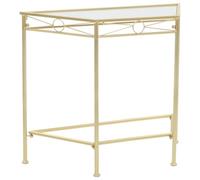 Bucmath Table d'appoint vintage en métal, 87 x 34 x 73 cm, dorée, console décorative pour plantes, vases, accent élégant pour votre maison