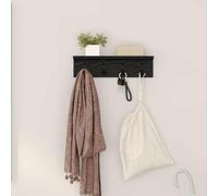 Bucmath Table de chevet murale aspect chêne noir, étagère flottante pour chambre à coucher, 40 cm de long, design peu encombrant, étagère polyvalente