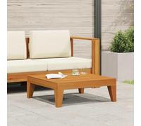 Bucmath Table de jardin en bois d'acacia massif, 68,5 x 68,5 x 24 cm, résistant aux intempéries, pour patio, balcon, salon de jardin, bois dur huilé