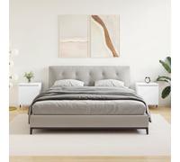 Bucmath Tables de Chevet Blanc 2 pcs en Bois d'ingénierie, 40 x 30 x 50 cm, Rangement avec Compartiment et Porte, pour Chambre lit Salon Bureau entrée dortoir Nuit