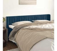 Bucmath Tête de lit avec Oreilles Bleu foncé en Velours 203x16x78-88 cm, tête de lit rembourrée, Design élégant, Pied en Bois, Soutien Dos, tête de lit Seule pour Chambre à Coucher