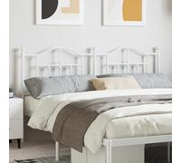 Bucmath Tête de lit en métal blanc 160 cm pour cadre de lit, acier revêtu par pulvérisation, robuste et stable, dossier de chambre à coucher, montage facile, design durable