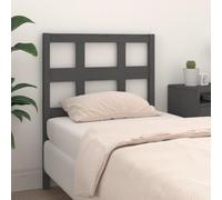 Bucmath Tête de lit Gris en Bois de pin Massif 95,5x4x100 cm Design Rustique pour Chambre à Coucher, Soutien Confortable, Compatible avec Cadres de lit spécifiques, Effet apaisant Naturel