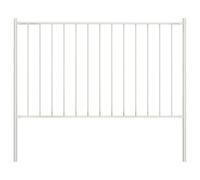Bucmath Woerden Élément de clôture avec poteaux en acier - 1,7 x 0,75 m - Blanc - Résistant aux intempéries - Durable - Brise-vue pour jardin, terrasse, balcon, terrain de sécurité - Chien et chat