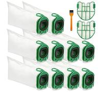 BUCOMTU 10 sacs à poussière pour Vorwerk Kobold VB100/FP100, 2 filtres de protection du moteur, 1 brosse de nettoyage, idéal pour les foyers avec des animaux domestiques
