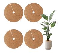 BUCOMTU 4 pièces Disque de Protection Plante,Tapis de Coco Plantes,Protection en Noix de Coco pour Plantes en Pot pour la Protection des Plantes Contre Le Gel en Hiver (30cm)
