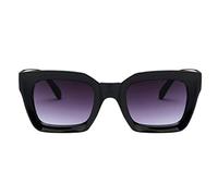 BUCROS Lunettes De Soleil Homme Lunettes De Soleil Quare Lunettes De Soleil Vintage Verres De Soleil pour Femmes Lunettes De Femmes Uv400-Black Gradient Gray,As