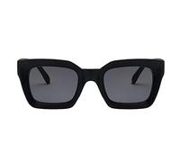 BUCROS Lunettes De Soleil Homme Lunettes De Soleil Quare Lunettes De Soleil Vintage Verres De Soleil pour Femmes Lunettes De Femmes Uv400-Matt Black,As