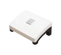 BUCZJYLMQ Reposapiés Para debajo Del escritorio, Regalos de Repose-Pieds sous Le Bureau 15,7 x 10,4 x 5,9 Pouces, Texture et Rouleau de Massage(Black+White)