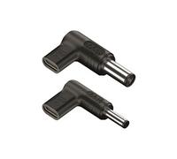 BUD-D - Kit adaptateur de connecteur d'alimentation - 20 V - Alimentation USB (100 W), connecteur à 90 ° - noir