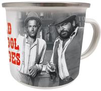 Blechwaren Fabrik Braunschweig GmbH Émaille Becher Old School Heroes - Émail - Tasse - Gobelet - 500 ml - Rétro - Superhéro