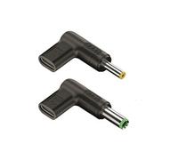 BUD-T - Kit adaptateur de connecteur d'alimentation - 19.5 - 20 V - Alimentation USB (100 W), connecteur à 90 ° - noir