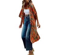 BUDAOWENG Chemisier Manche Longue Pour Femme Manteau Long Femme Chic Blouse Rayure Pullover Pull a Carreaux Ample Tee Shirt Sportswear Casual Tshirt à La Maison Outerwear Boutons Cardigan Veste