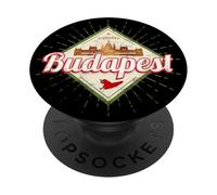 Budapest avec Paprika et parlement Design Hongrie Souvenir PopSockets PopGrip Adhésif
