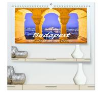 Budapest - Die Stadt an der Donau (hochwertiger Premium Wandkalender 2026 DIN A2 quer), Kunstdruck in Hochglanz: Ein Spaziergang an der Donau entlang ... Fotografien von Stadt und Fluß