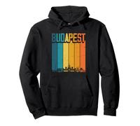 Budapest Hongrie Retro Vintage Sunset Skyline Budapest Sweat à Capuche