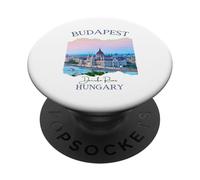 Budapest Hongrie Souvenir de Voyage Parlement Hongrois Femmes PopSockets PopGrip Adhésif