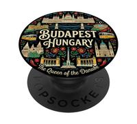 Budapest Hongrie Souvenir de Voyage Ville monumentale Cadeau Touristique PopSockets PopGrip Adhésif