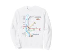 Budapest Hungary Metro Suburban Railway - Carte de l'itinéraire Souvenir Sweatshirt