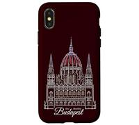 Budapest, Parlement dessiné à la Main, Hongrie Coque pour iPhone X/XS