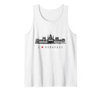 Budapest Parlement Hongrie Vintage Skyline I Love Budapest Débardeur