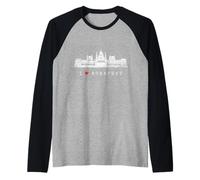 Budapest Parlement Hongrie Vintage Skyline I Love Budapest Manche Raglan
