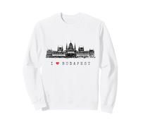 Budapest Parlement Hongrie Vintage Skyline I Love Budapest Sweatshirt