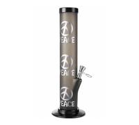 Budawi® Bong en acrylique « Peace » - Narguilé stable avec adaptateur Lift-Off et trou de kick - Bong en acrylique léger et robuste avec logo Peace - Facile à nettoyer
