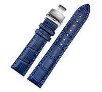 BUDAY 12 14 16 18 19 20 21 22 23 mm bleu couleur bracelet en cuir véritable pour hommes et femmes bracelet de montre pour Citizen Rossini bracelet de montre, 20 mm, Agate