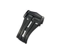 BUDAY Boucle de montre déployante pointue 18 mm 20 mm pour Omega bracelet en cuir caoutchouc noir or rose fermoir papillon en acier inoxydable, Pointes noires, 18 mm