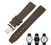 BUDAY Bracelet de montre étanche en caoutchouc pour montre Tissot 1853 Lelocle PRC200 Rolex Submariner Hamilton Omega 19 mm 20 mm, 20 mm, Agate