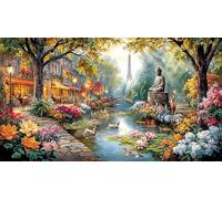 Buddha-and-Elephant-Mandala-Art 1000 pièces Défi de Jeu éducatif Puzzle Idée Cadeau Parfaite Puzzle pour Adultes et Enfants Beau Puzzle de décoration 70x50/1000 pièces