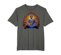 Buddha enlightenment, consciousness meditation T-Shirt Noir Unisex-Adulte T-Shirt Spiritual Bohème Col V Manche Courte Taille S Importé 100% Coton Léger Lavable en Machine