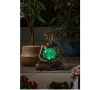 Smart Garden Products Figurine solaire Buddha Et Globe Solire 10 LED 35 x 26 x 23 cm Blanc chaud